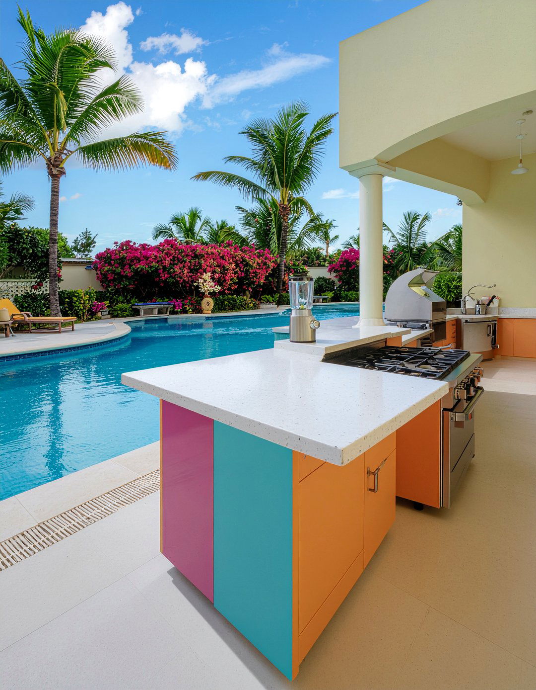 Pool Side Outdoor Kitchen - 30 outdoor kitchen design ideas