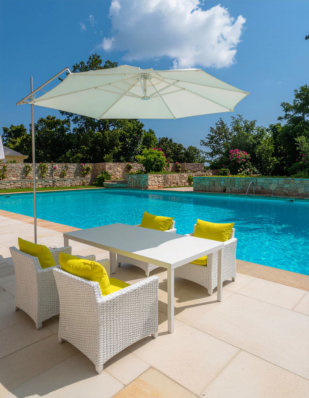 Poolside Dining Area - 30 outdoor dining area ideas