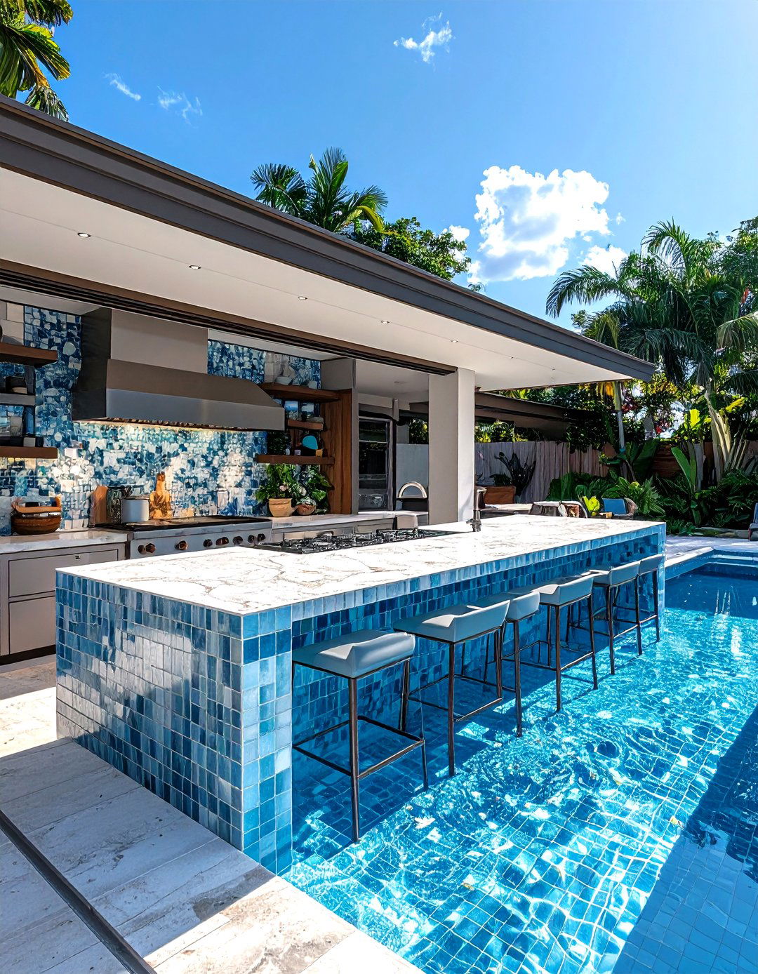 Poolside Kitchen - 30 backyard kitchen ideas