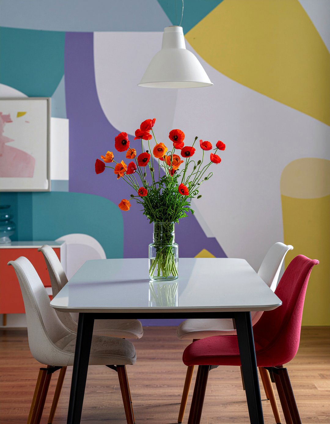 Poppy Flower Arrangement - 30 dining room fresh flower ideas