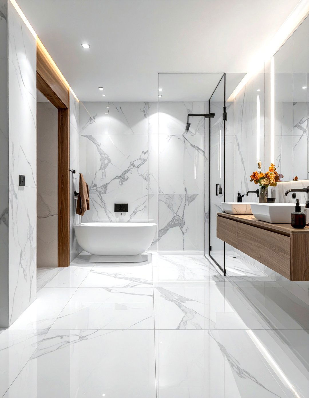 Porcelain Slab Bathroom - 30 trending bathroom ideas