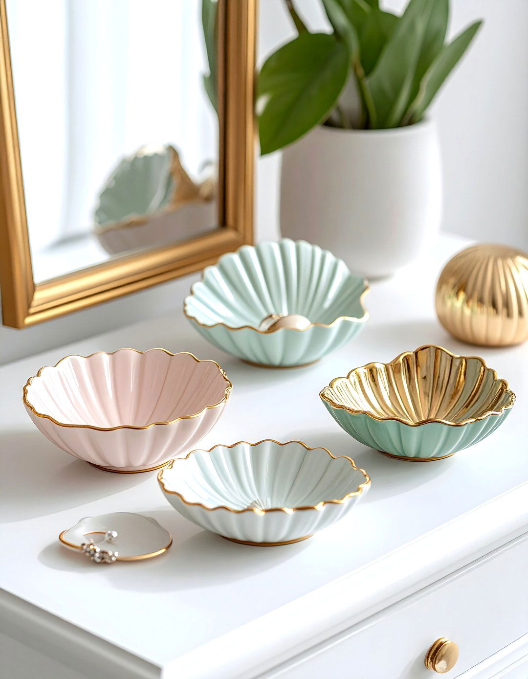 Porcelain Trinket Dishes - 30 pottery decor ideas