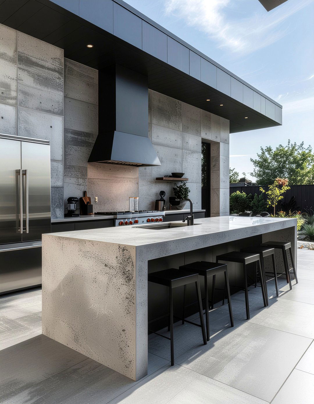 Porcelain outdoor kitchen countertop - 30 outdoor kitchen countertop ideas