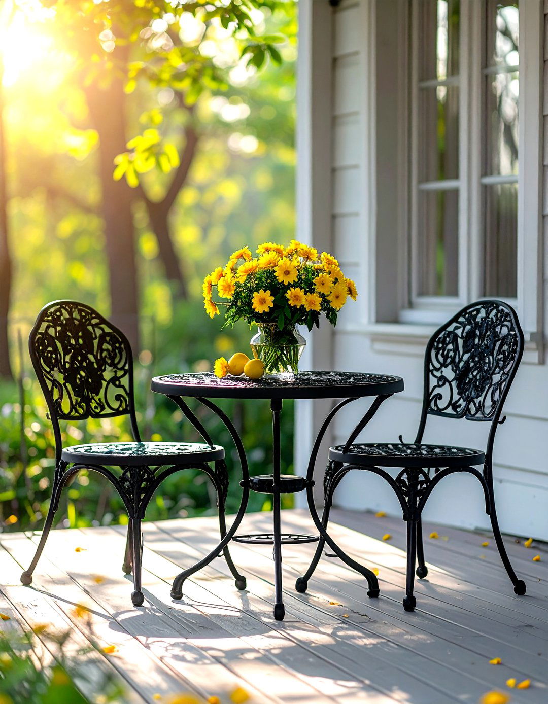 Porch bistro set - 30 front porch decor ideas