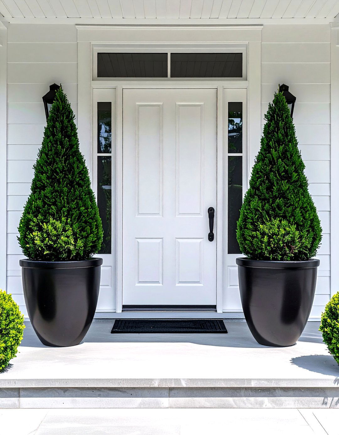 Porch planters - 30 decor symmetry ideas