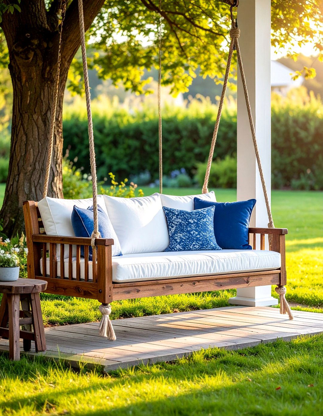 Porch swing seating - 30 porch decor ideas