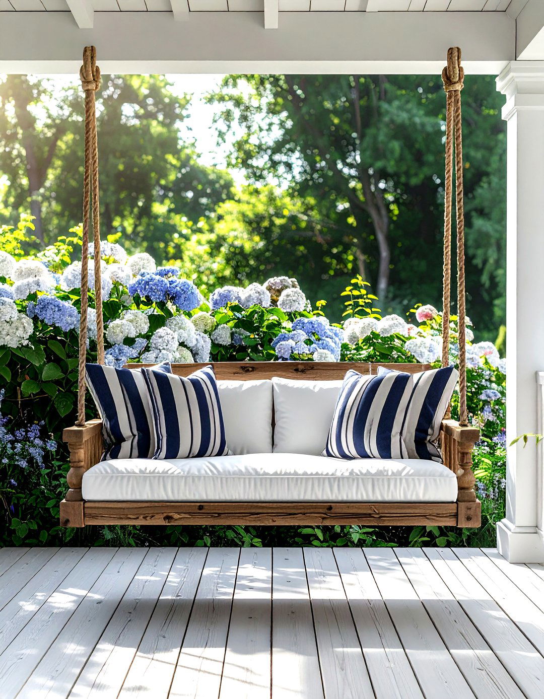 Porch swing - 30 back porch decor ideas