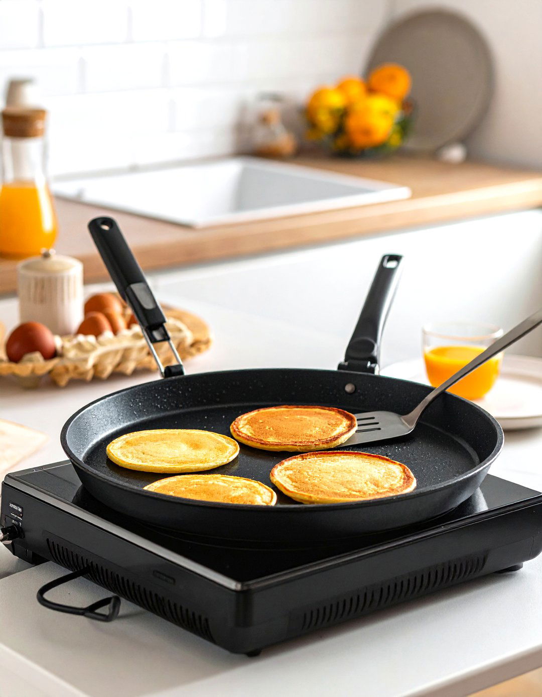 Portable Electric Griddle - 30 temporary kitchen ideas