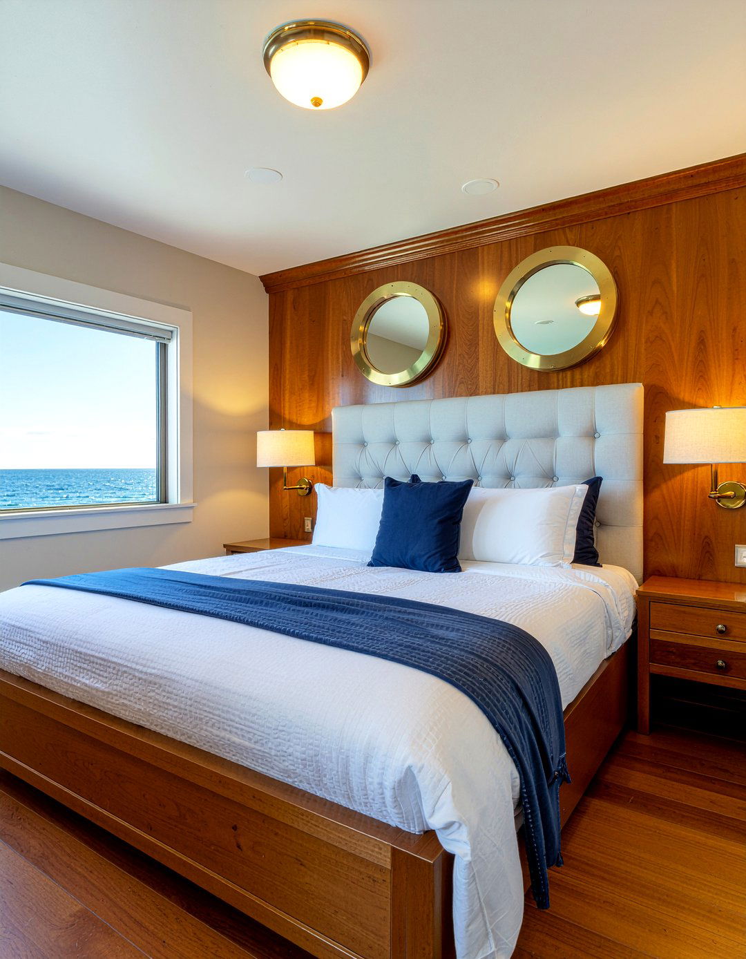 Porthole Style Bedroom - 30 ocean themed bedroom ideas