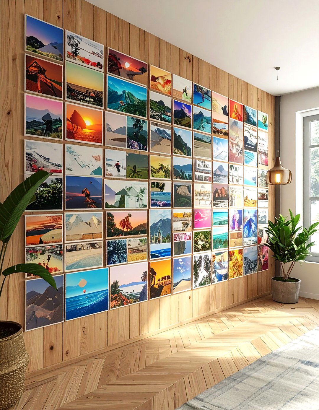 Postcard wall display - 30 memory display ideas