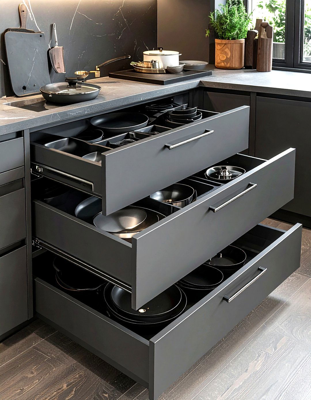 Pot And Pan Drawer Dividers - 30 kitchen drawer organization ideas