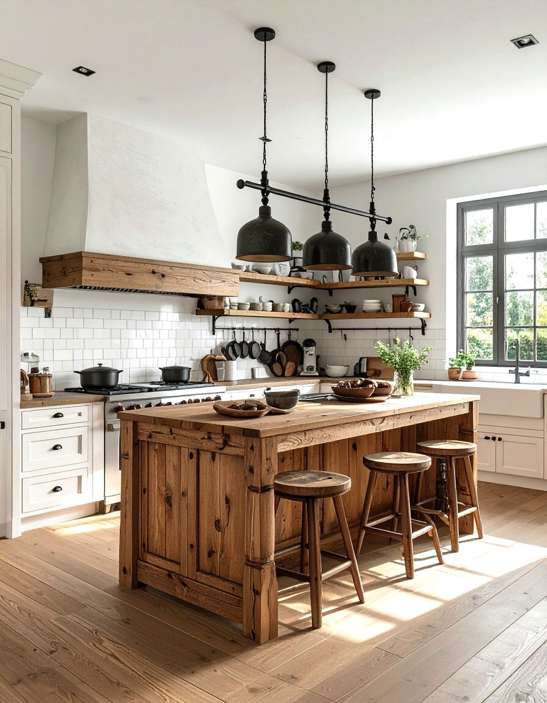 Pot Rack Kitchen - 30 homey kitchen ideas