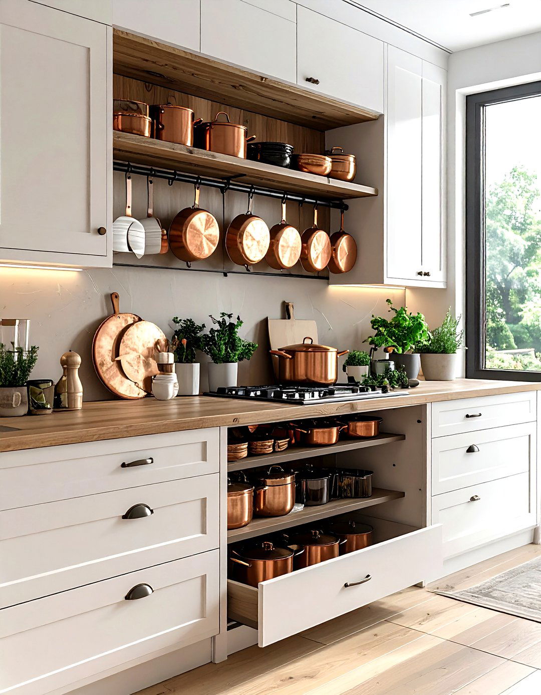 Pot and pan organizer - 30 kitchen cabinet storage ideas