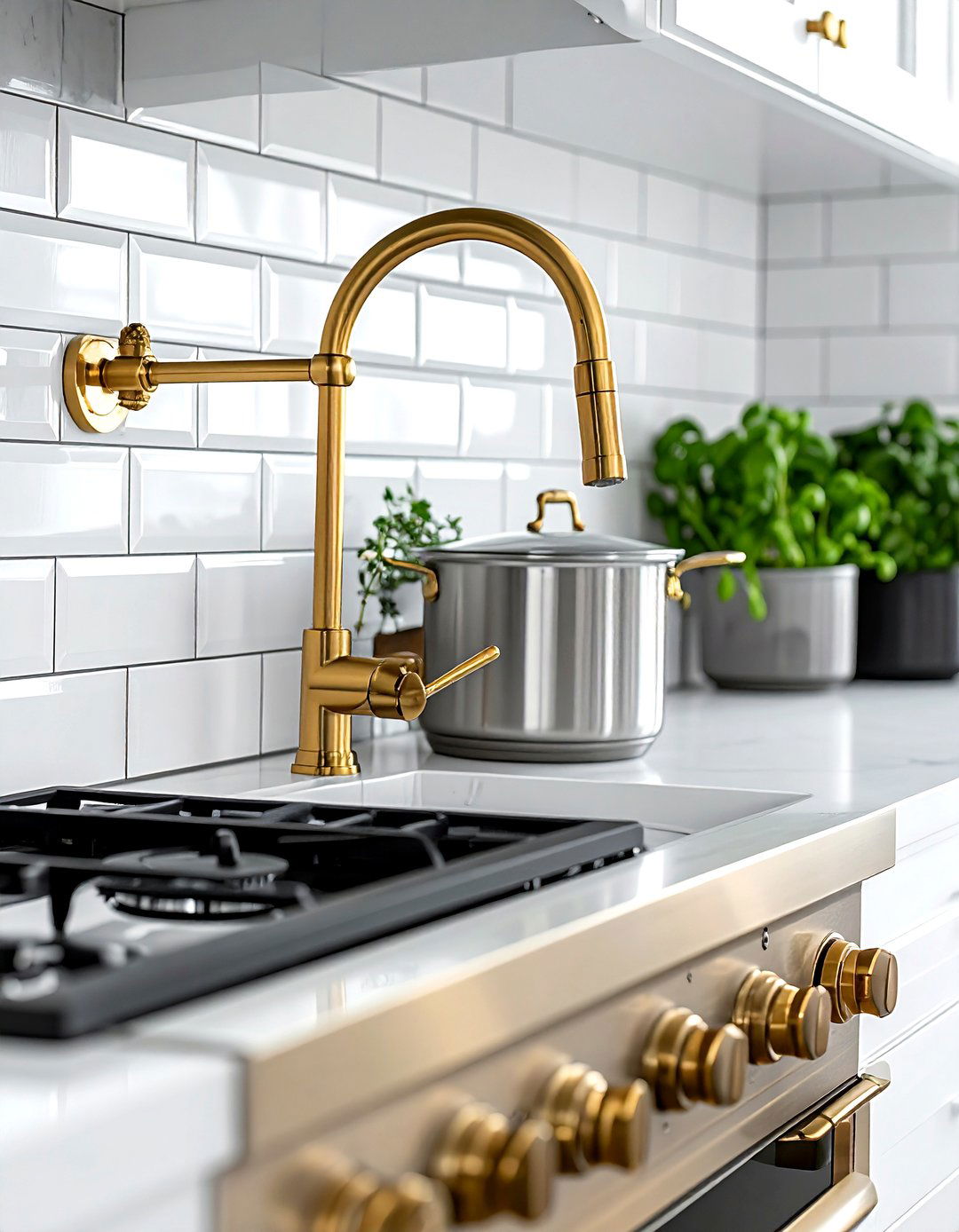 Pot filler faucet - 30 entertaining kitchen ideas