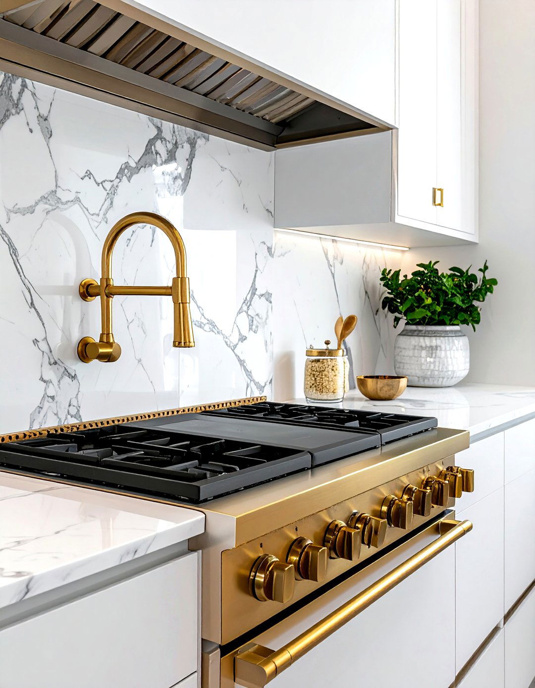 Pot filler over stove - 30 dream kitchen ideas