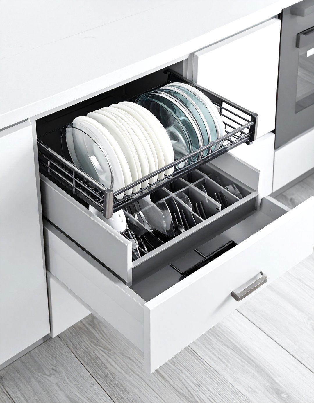 Pot lid organizer - 30 kitchen clever storage ideas