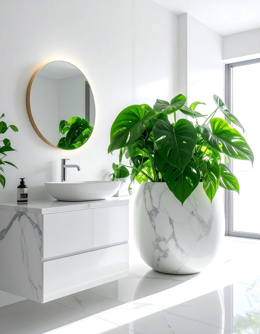 Pothos Bathroom Greenery - 30 pothos decor ideas