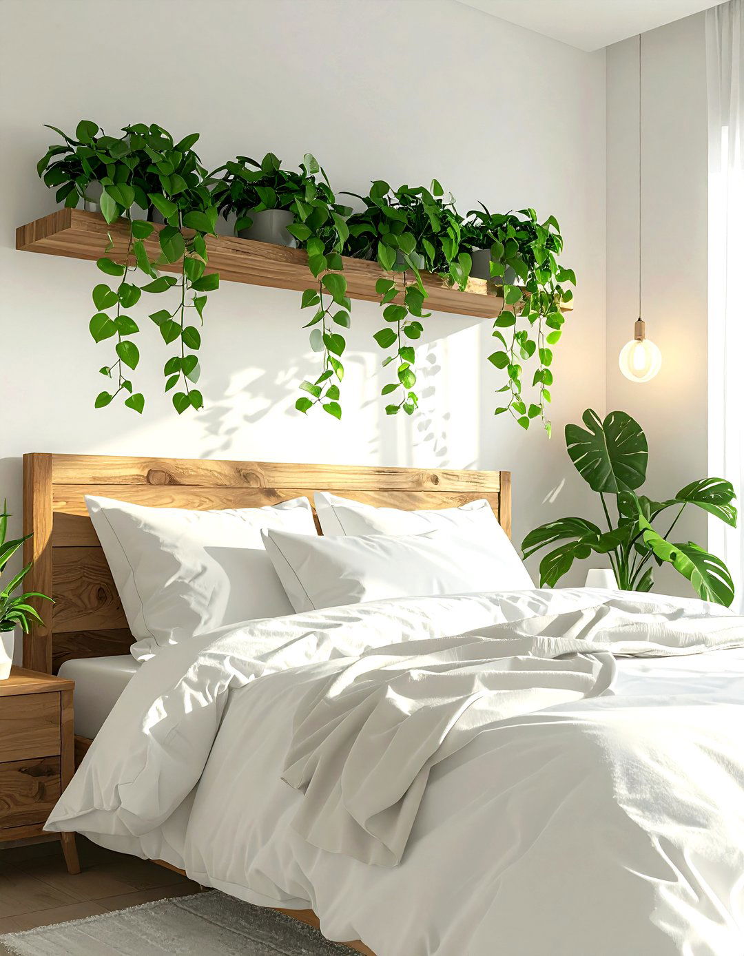 Pothos Bedroom Headboard - 30 pothos decor ideas