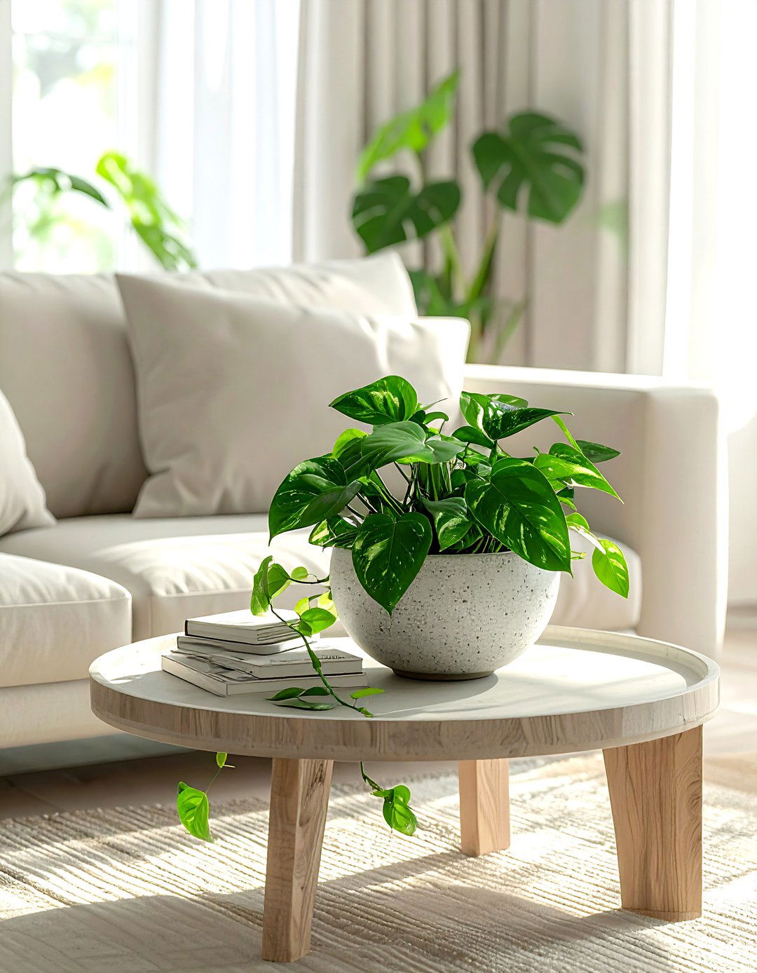 Pothos Coffee Table - 30 pothos decor ideas