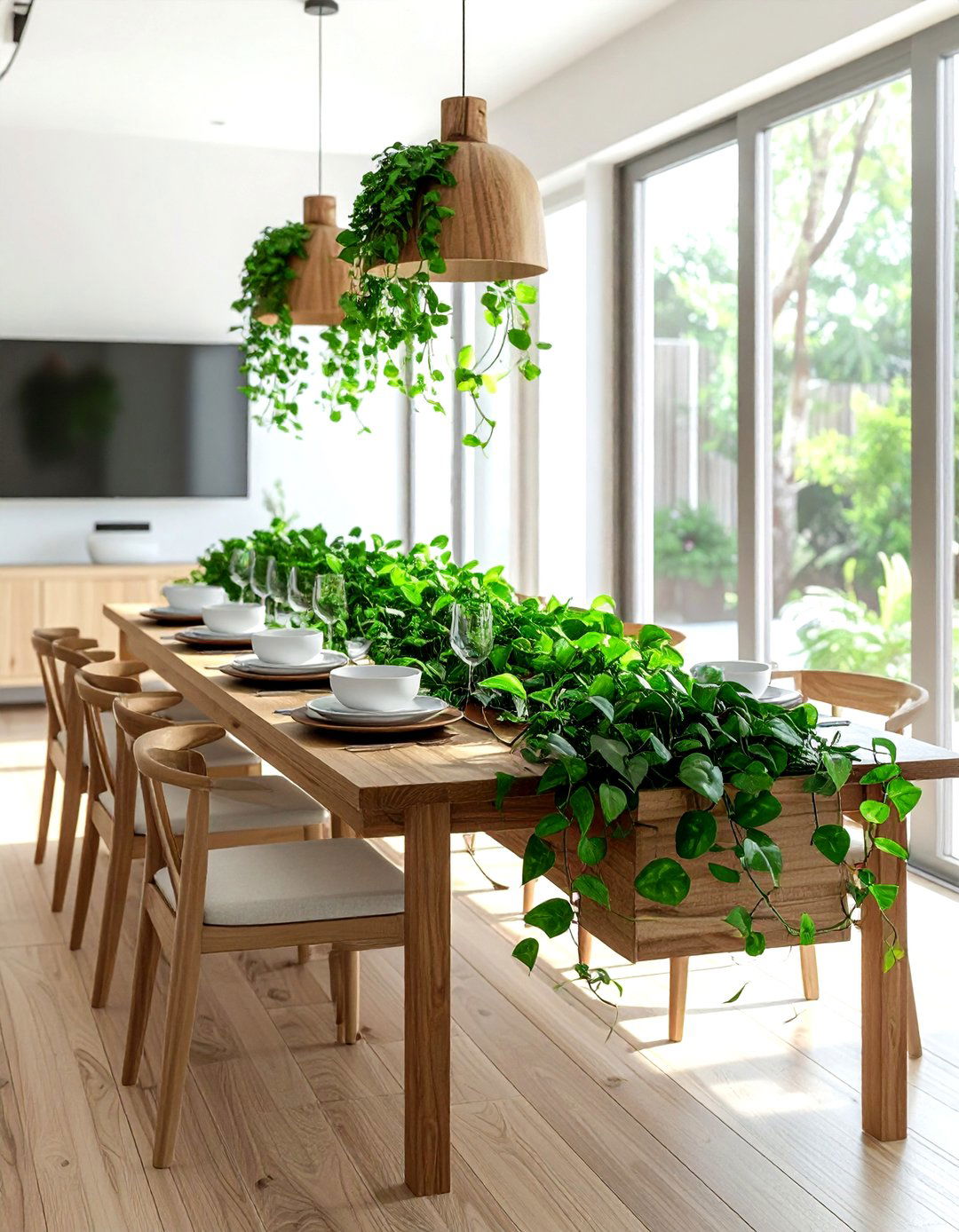 Pothos Dining Table - 30 pothos decor ideas