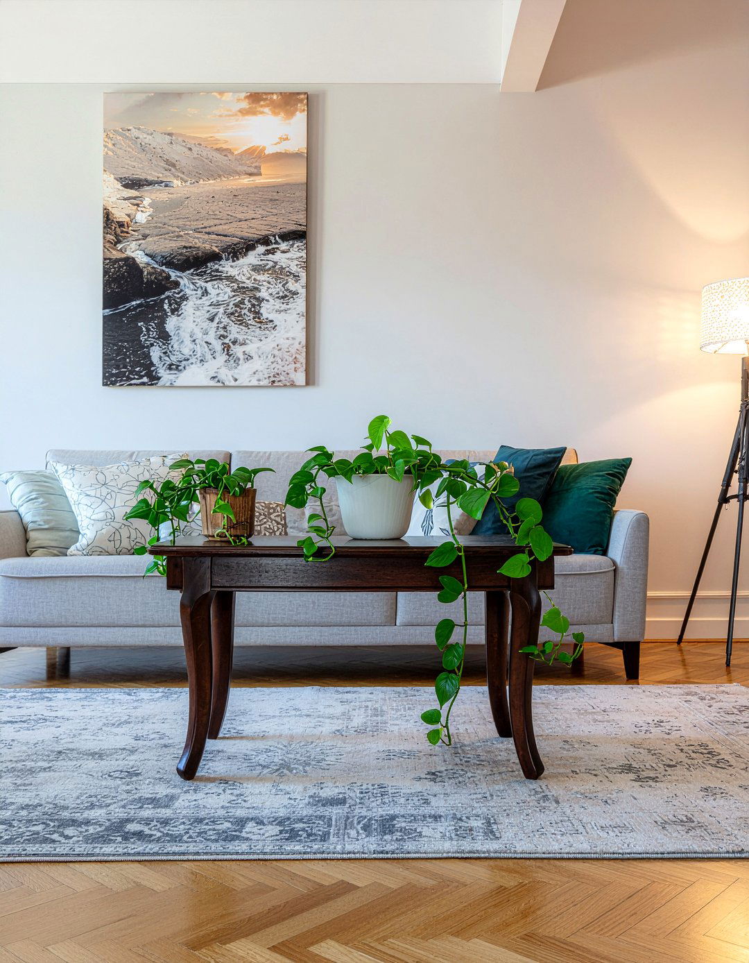 Pothos On Console Table - 30 living room pothos ideas