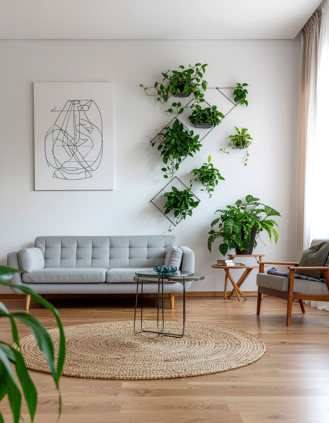 Pothos Wall Decor - 30 living room pothos ideas