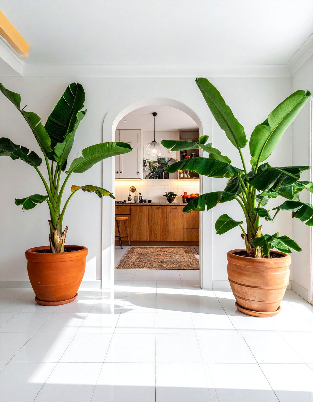 Potted Banana Trees - 30 tropical kitchen ideas