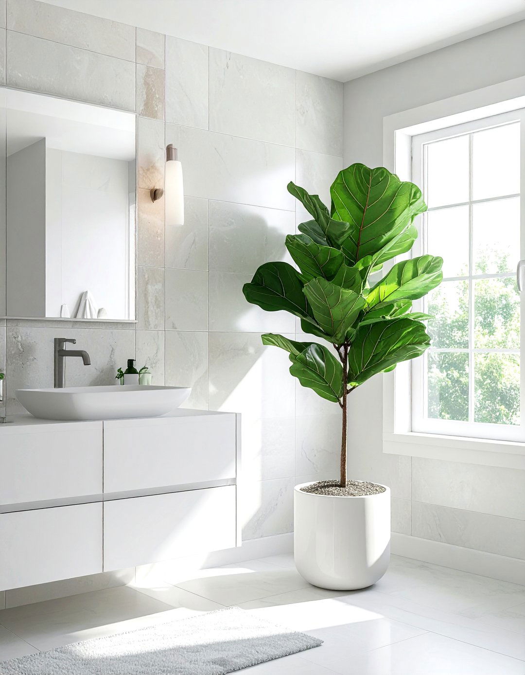 Potted Bathroom Plant - 30 bathroom soft settings