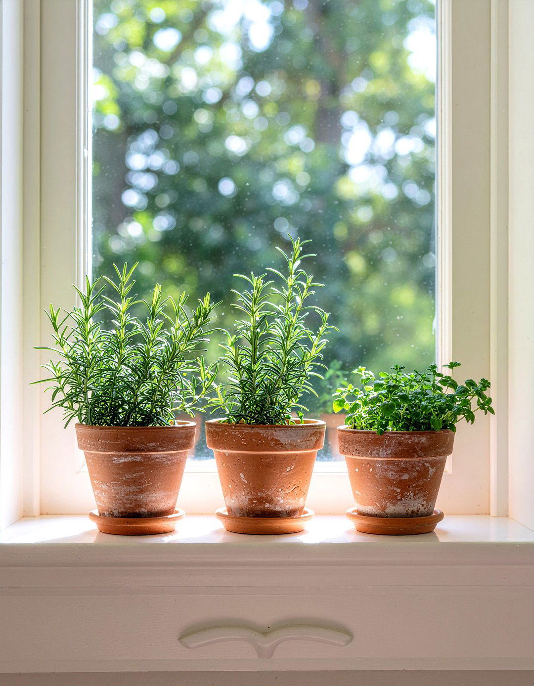 Potted Herb Display - 30 French country dining room ideas