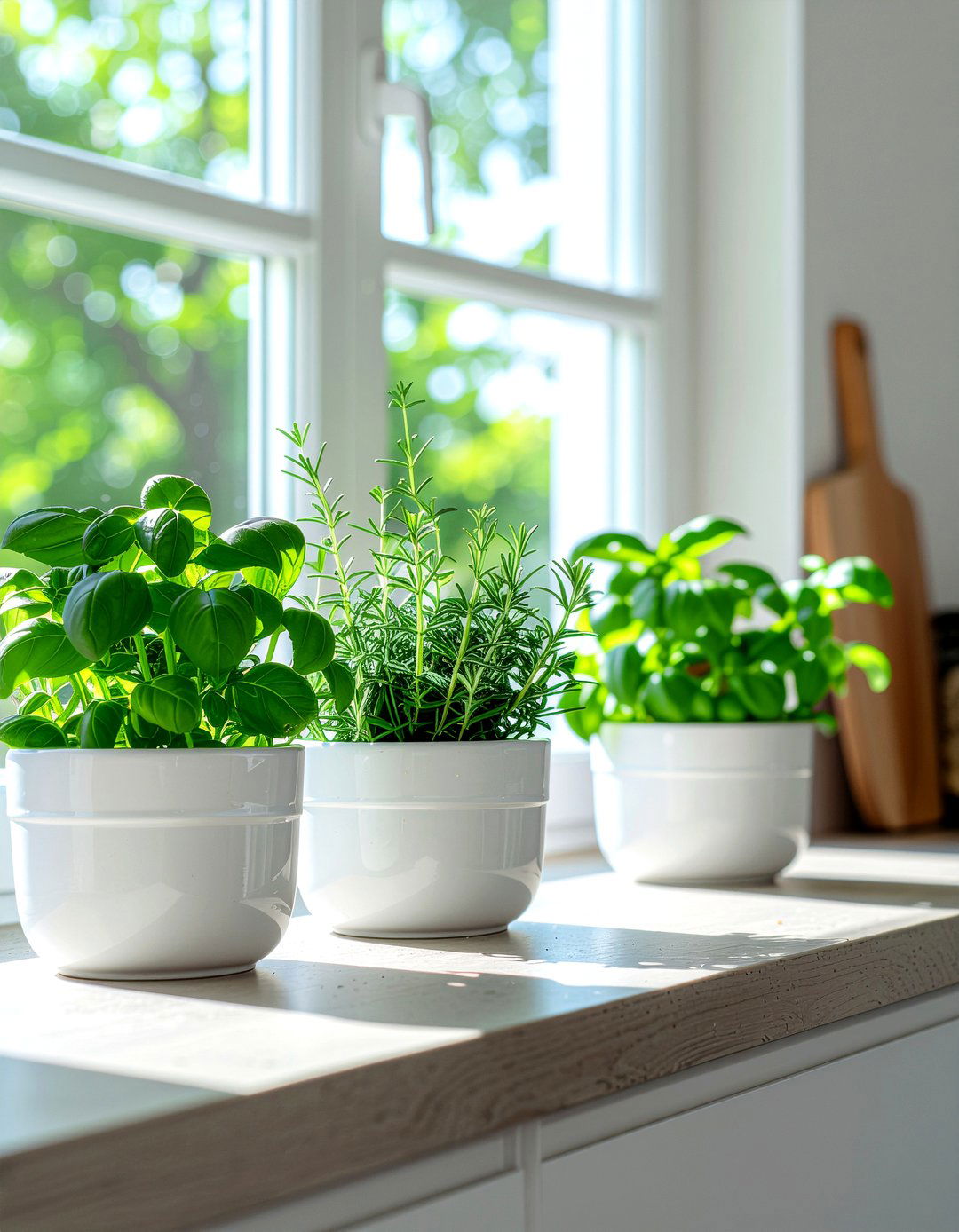 Potted Herbs - 30 kitchen countertop decor ideas