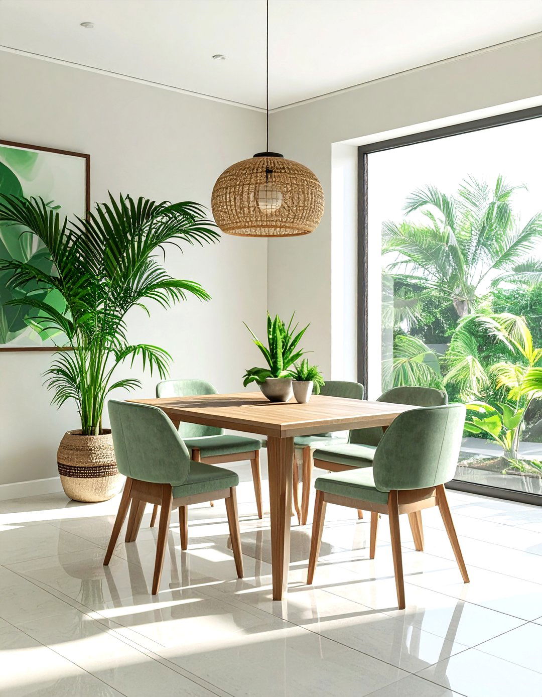 Potted Majesty Palm - 30 Palm Beach dining room ideas