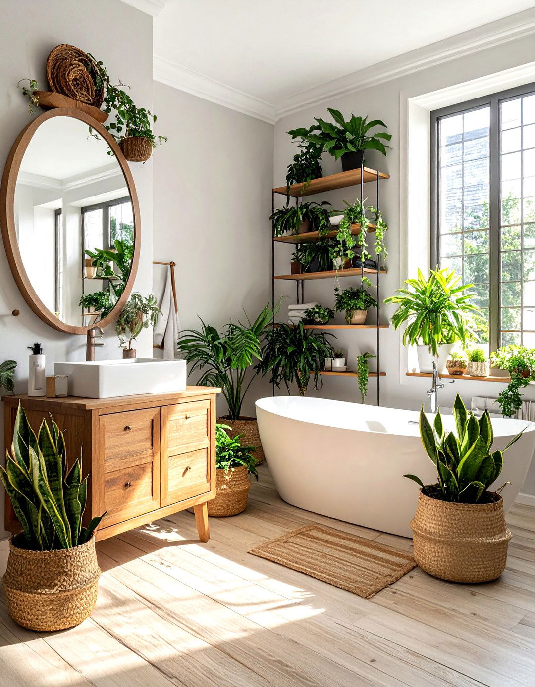 Potted Plant Bathroom - 30 botanical bathroom ideas