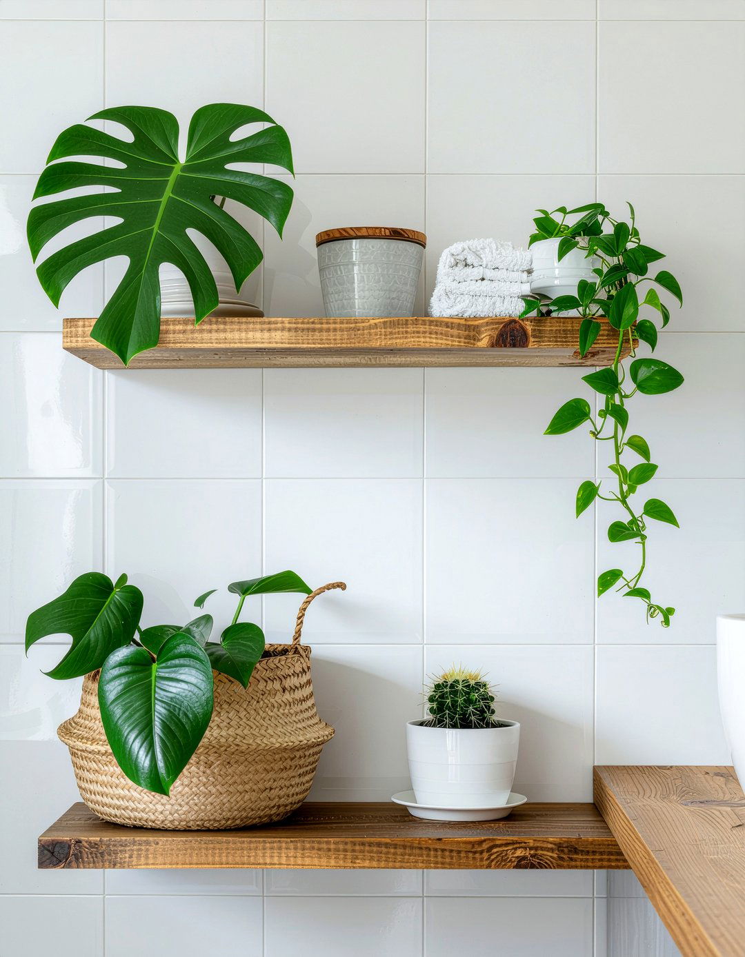 Potted Plants - 30 bathroom charm ideas