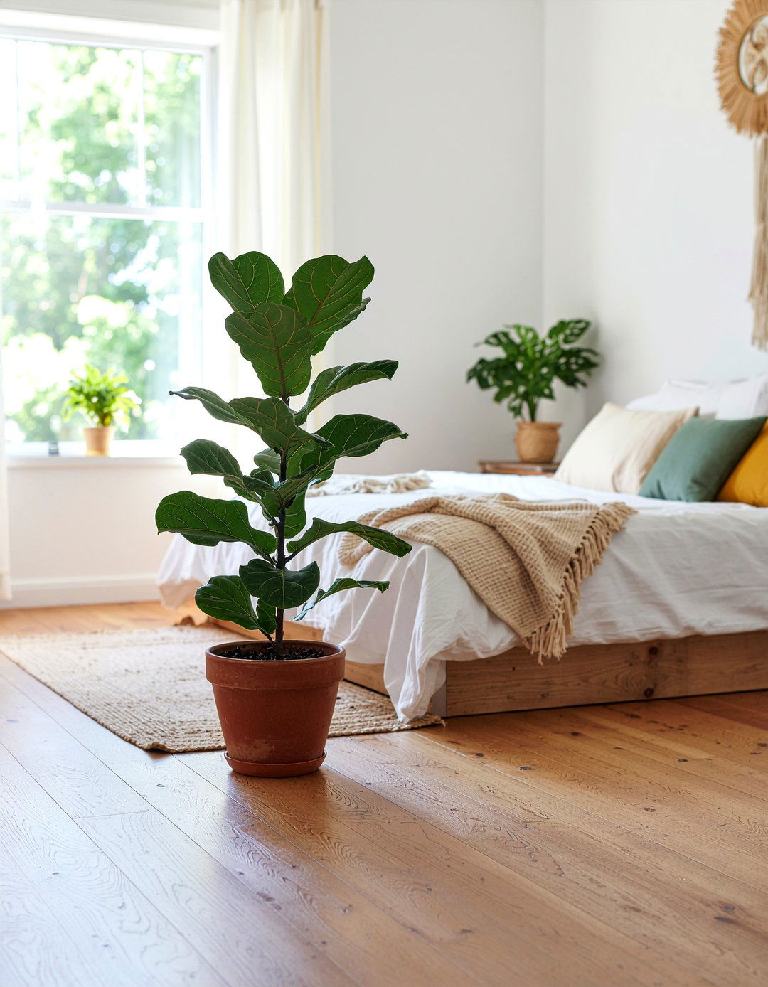 Potted indoor plant - 30 Danish bedroom ideas