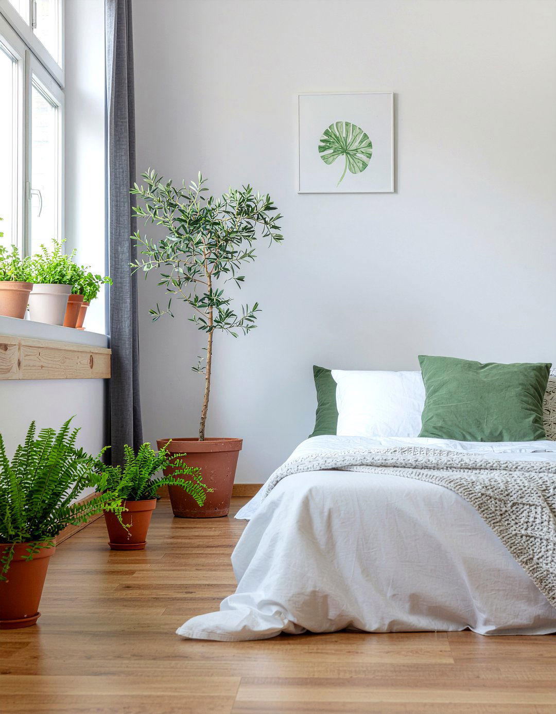 Potted indoor plants - 30 Norwegian bedroom ideas