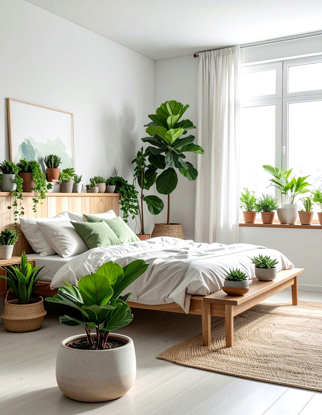 Potted indoor plants - 30 removable bedroom ideas