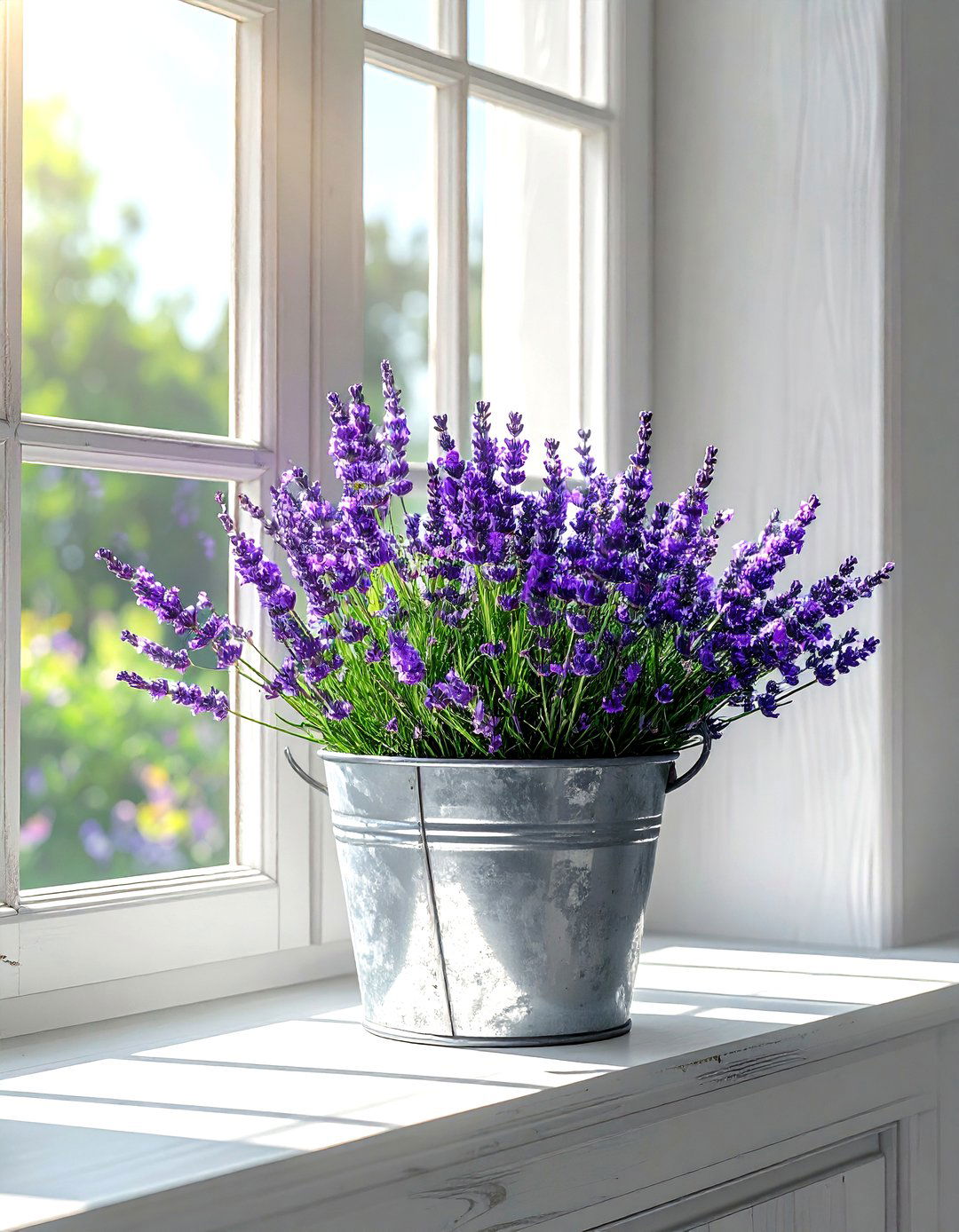 Potted lavender in kitchen window - 30 kitchen plant ideas