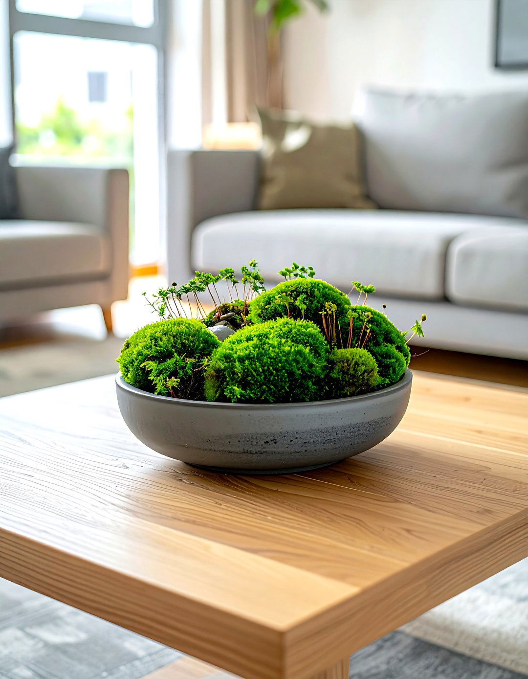 Potted moss garden - 30 Japanese home decor ideas