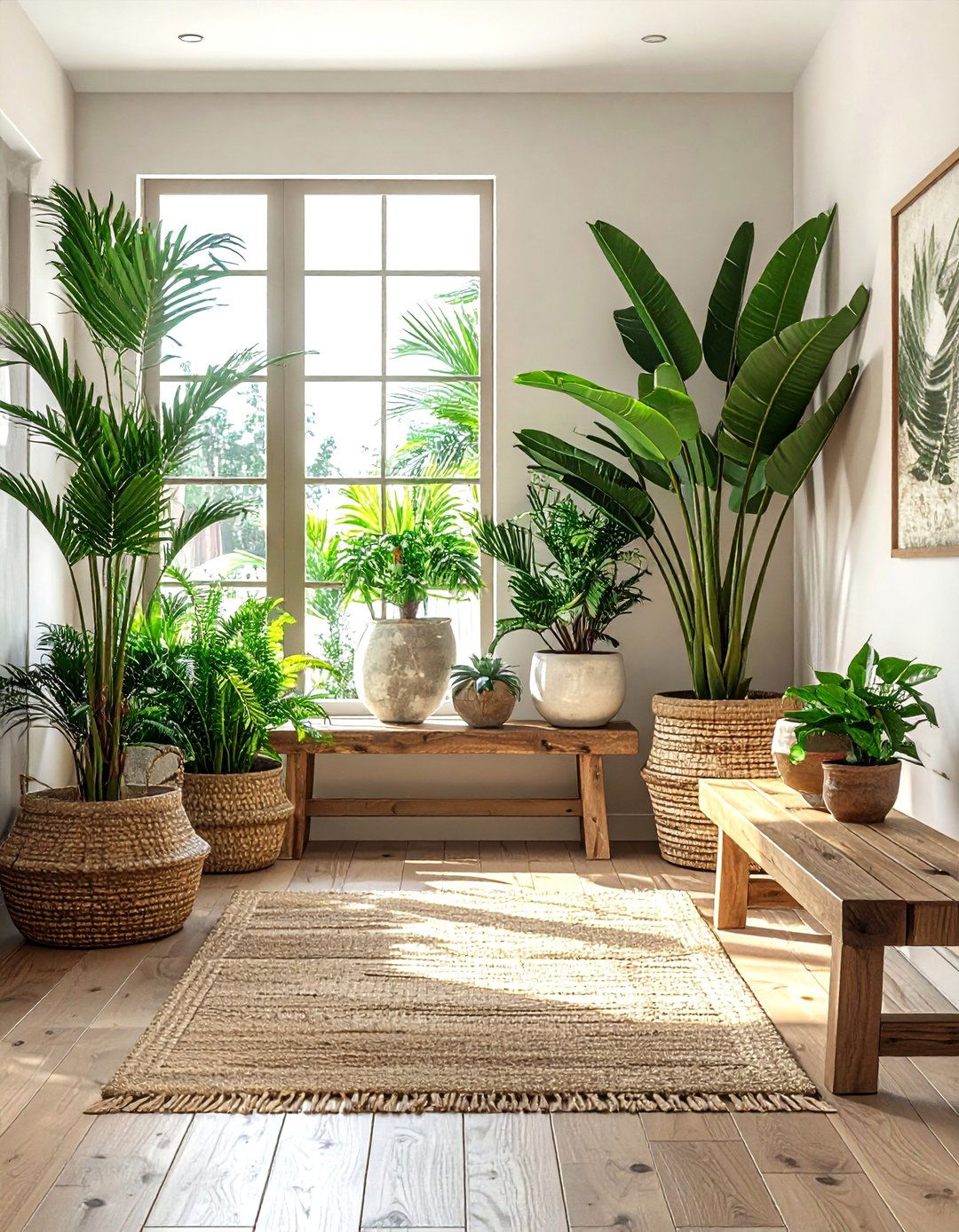 Potted plant entryway - 30 garden-inspired decor ideas