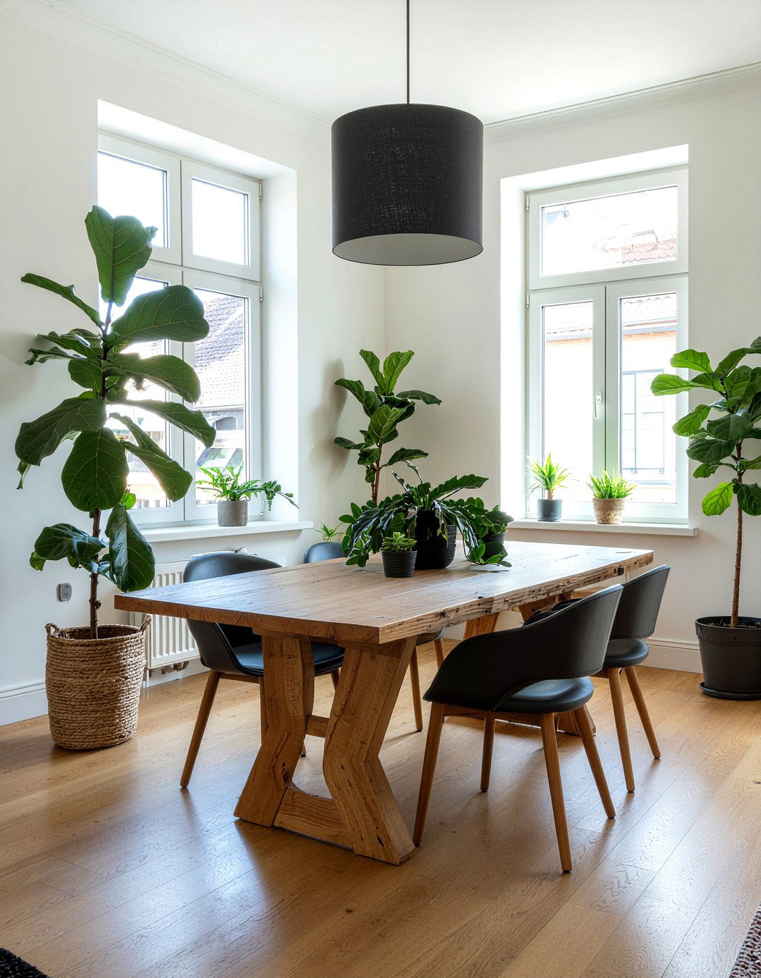 Potted plants dining room decor - 30 Argentine dining room ideas