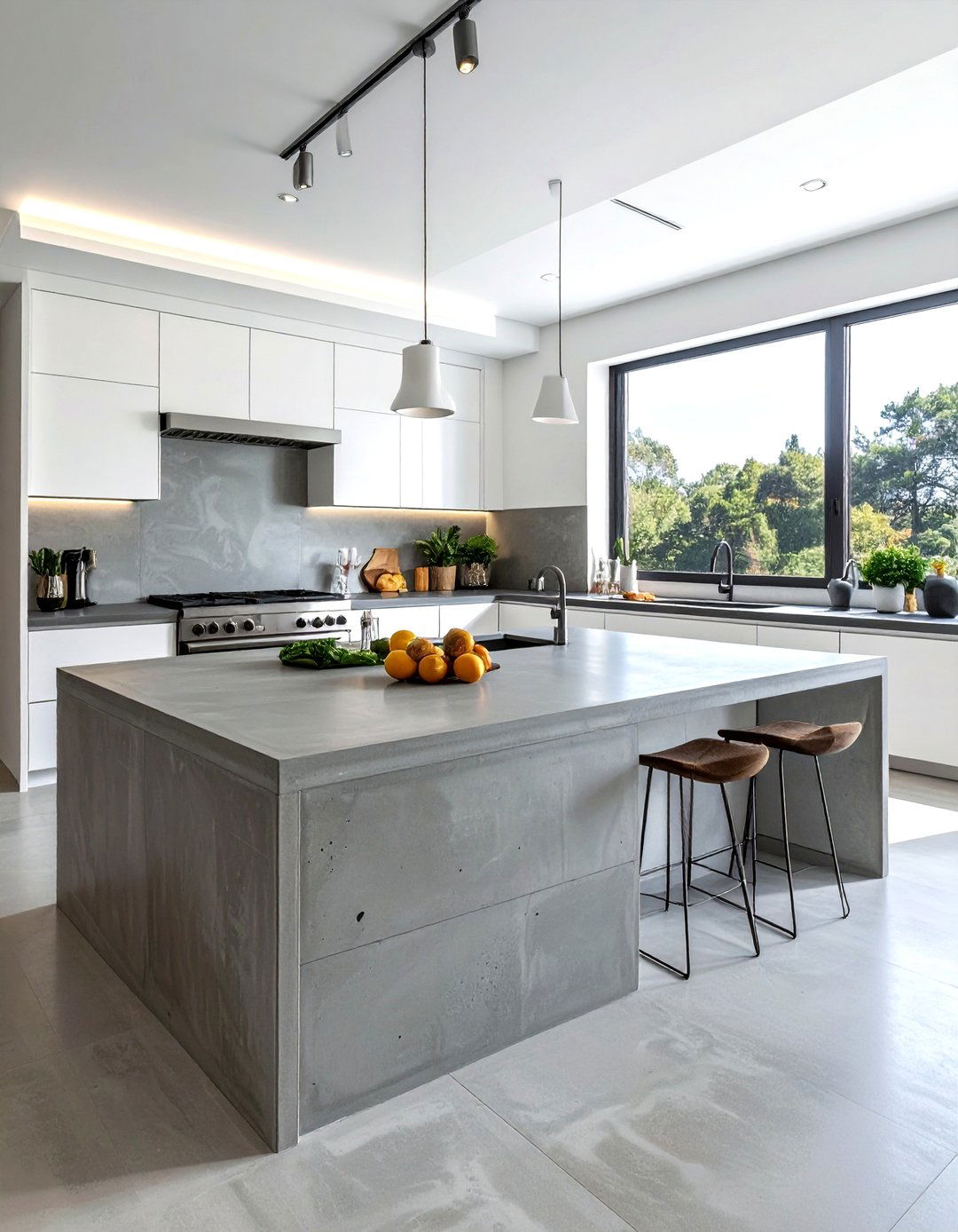 Poured In Place Concrete Countertop - 30 concrete countertop kitchen ideas