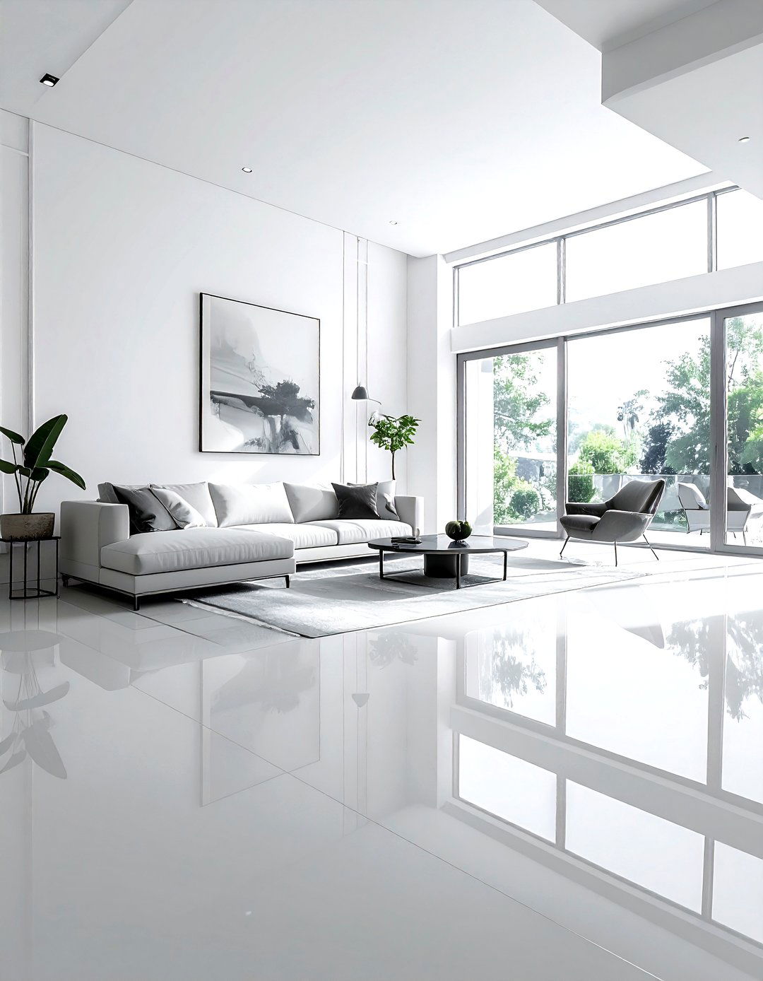 Poured Resin Floor - 30 living room flooring ideas