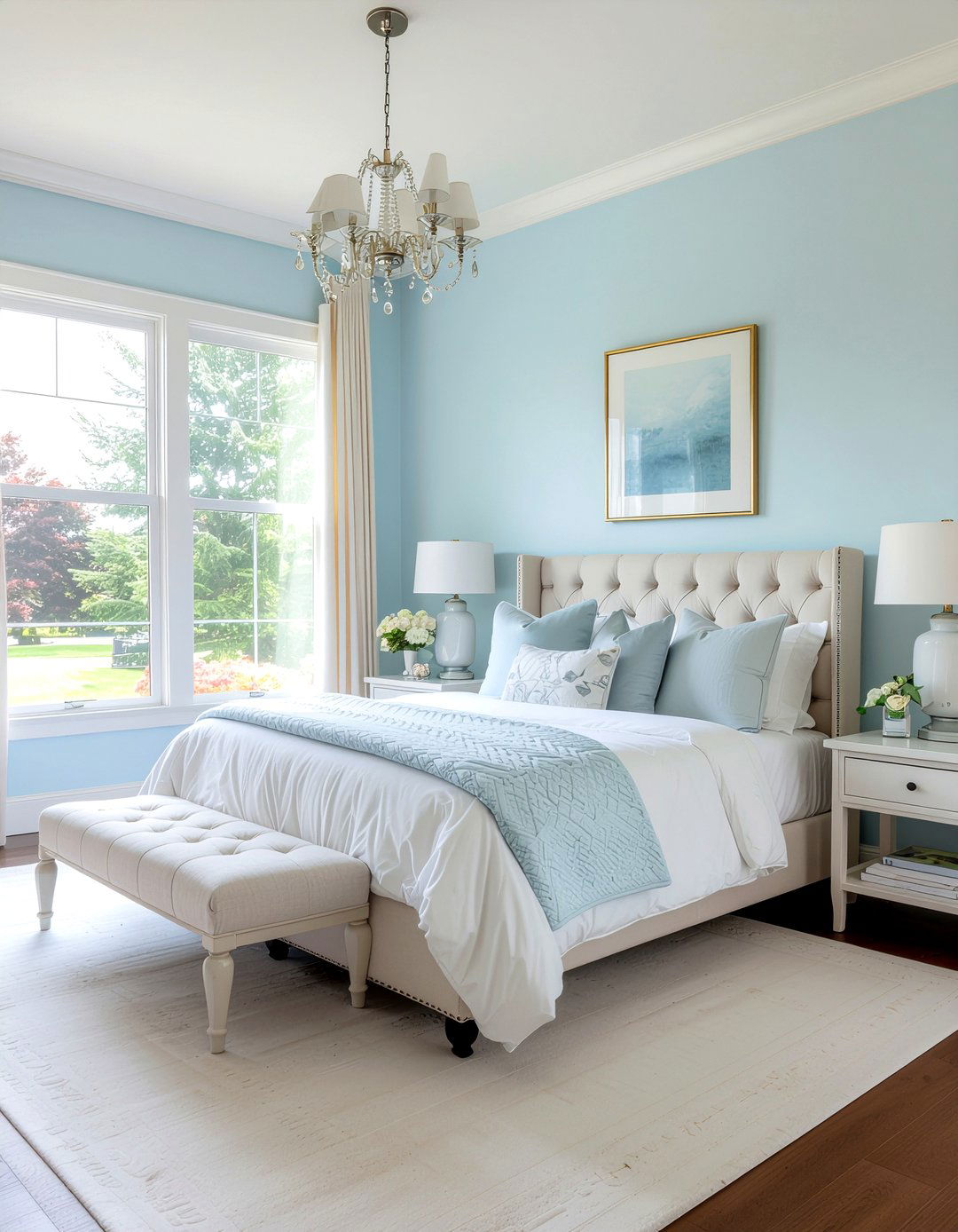 Powder Blue And White Bedroom Walls - 30 blue and white bedroom ideas