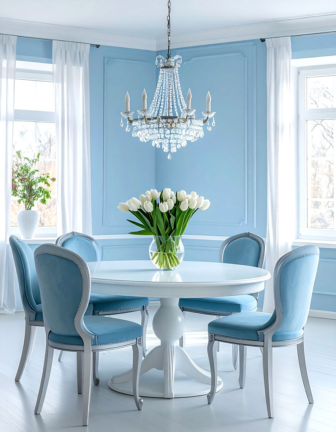 Powder Blue Dining Room - 30 cool blue dining room ideas