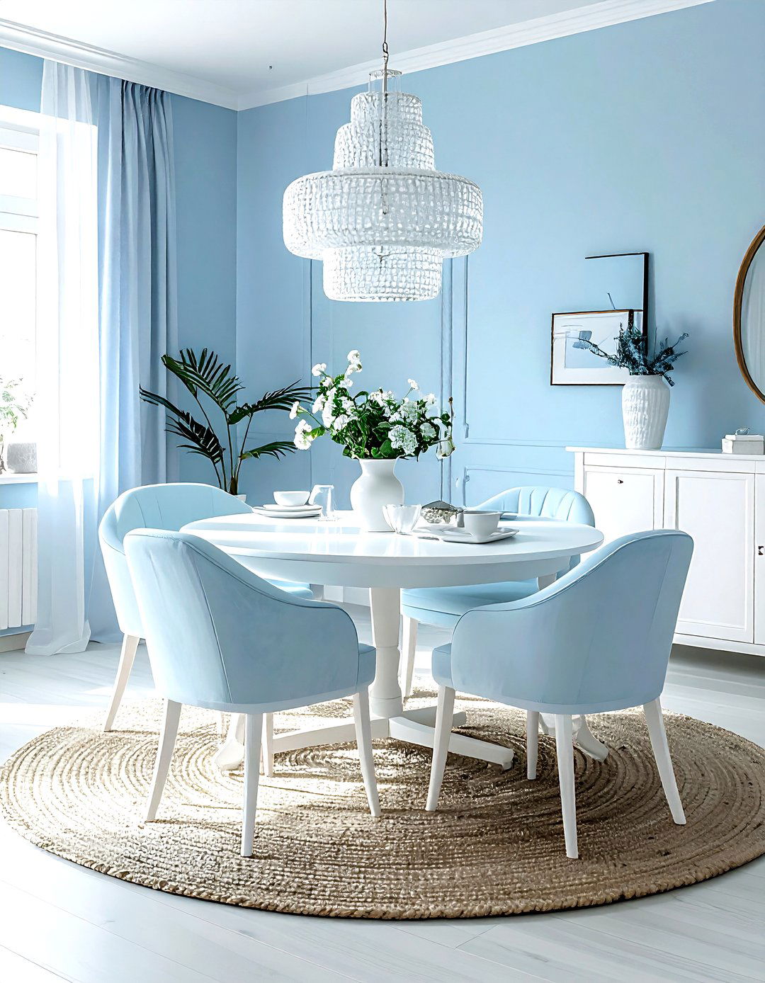 Powder Blue Dining Room - 30 light blue dining room ideas