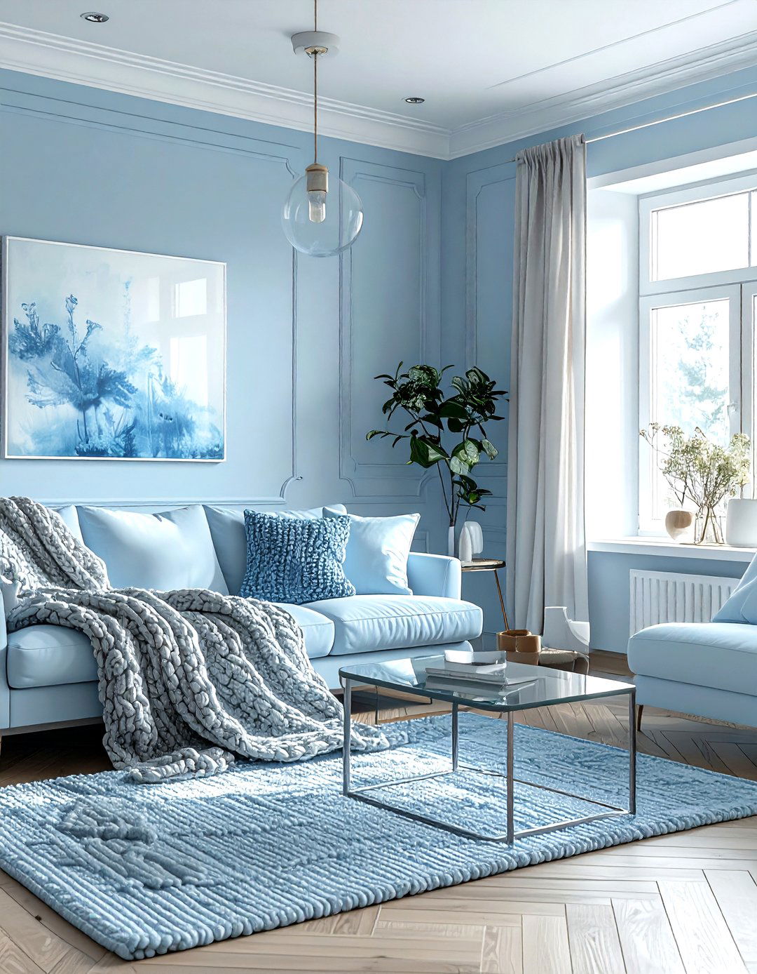 Powder Blue Living Room - 30 blue living room decor ideas