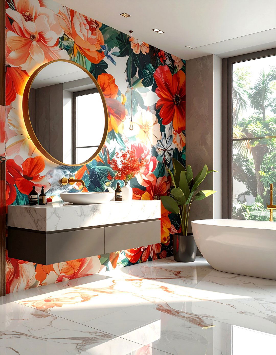 Powder Room Wallpaper - 30 parade of homes decor ideas