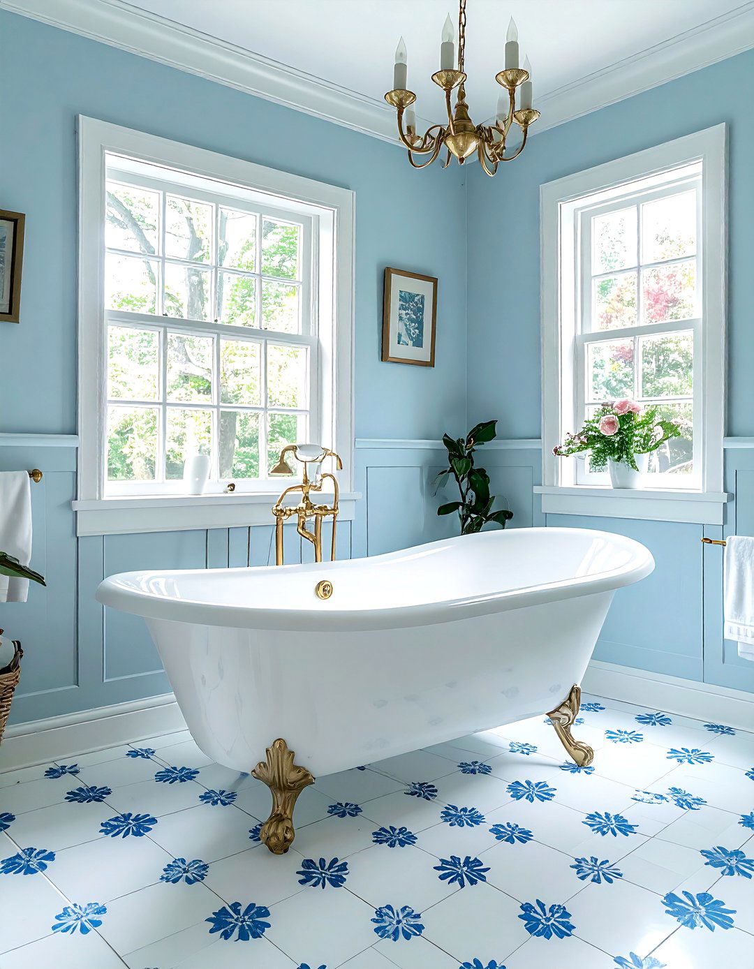 Powder blue bathroom paint - 30 blue bathroom design ideas