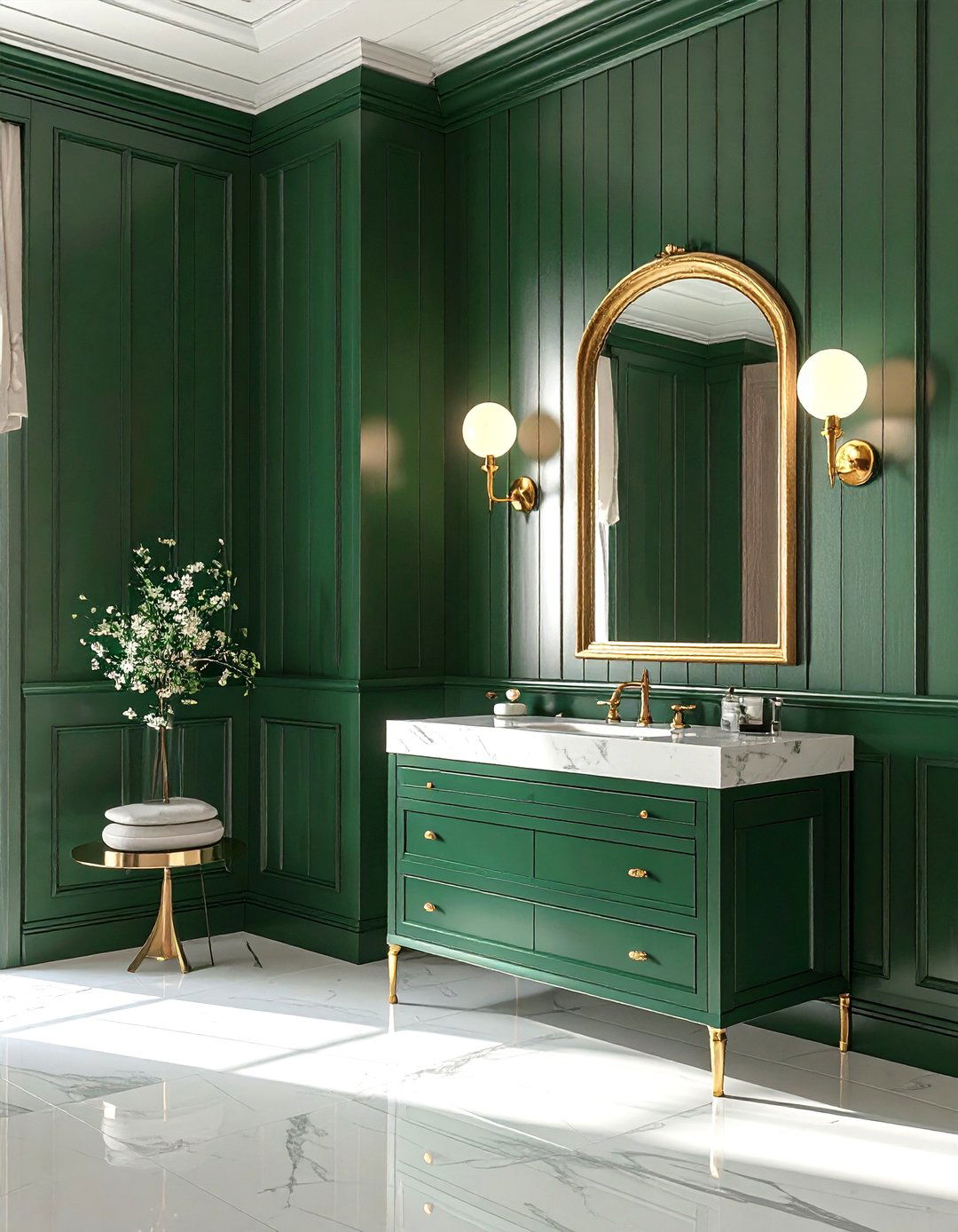 Powder room walls - 30 beadboard ideas