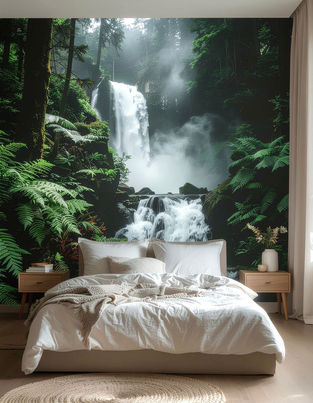 Prehistoric Forest Mural - 30 dinosaur bedroom ideas
